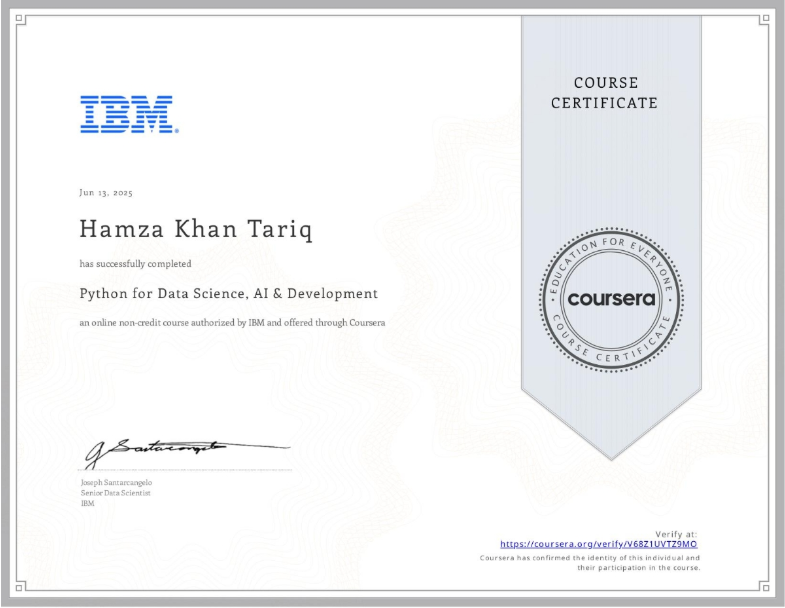 Python for Data Science, AI and Development - IBM